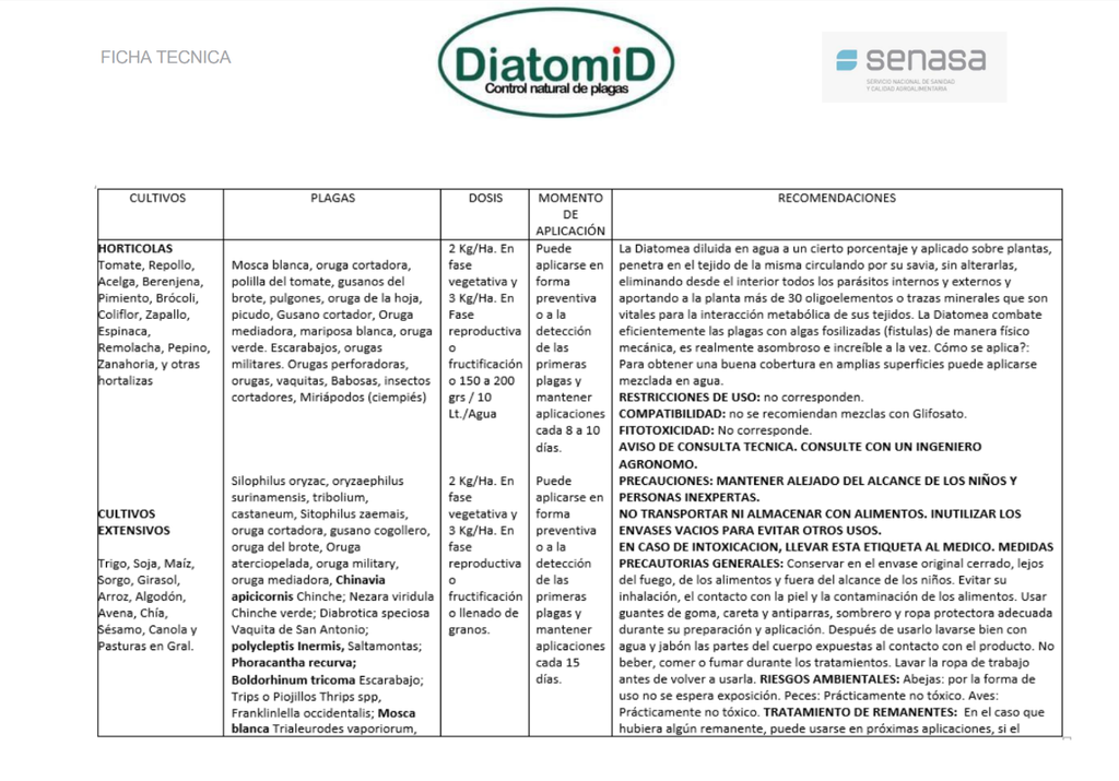 DiatomID Insecticida Orgánico